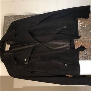 Darcy charcoal suede motto jacket